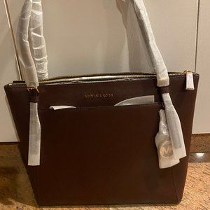 NWT Large Burgundy Michael Kors Tote w/ Pocket